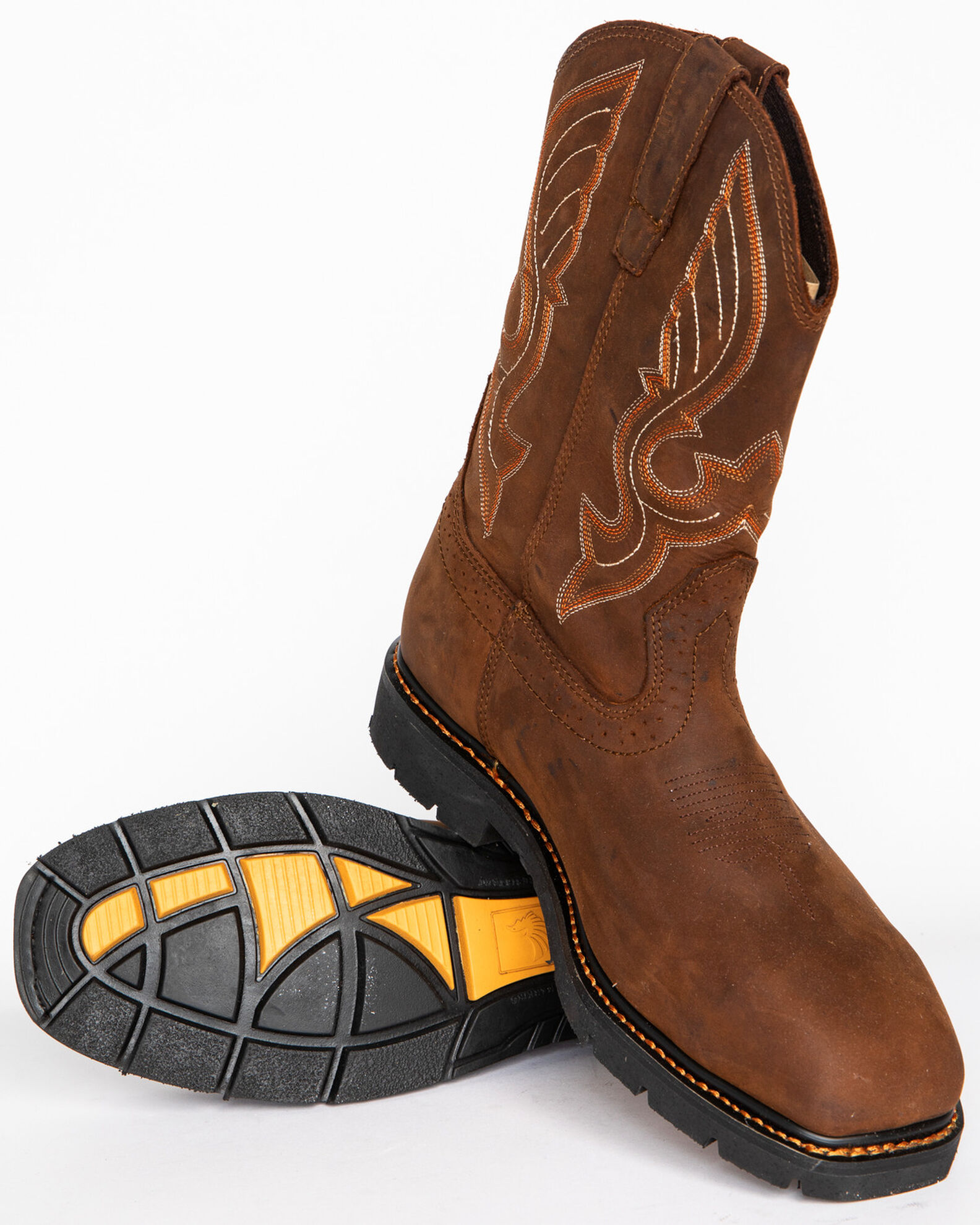 Image #5 - Cody James Men's Waterproof Pull On Work Boots - Composite Toe, Brown, hi-res