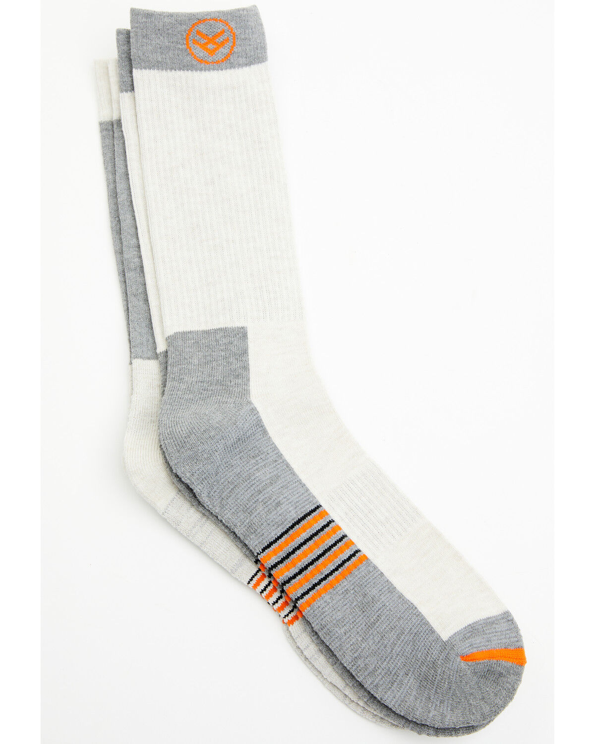 Image #1 - Hawx Men's Bodie Merino Wool Boot Socks - 2-Pack, Heather Grey, hi-res