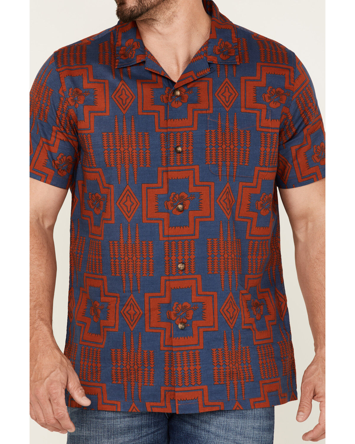 Image #3 - Pendleton Men's Hula Girl Tropical Print Short Sleeve Button-Down Western Shirt, , hi-res