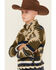 Image #2 - Wrangler Boys Southwestern Print Sherpa Pullover, Green, hi-res