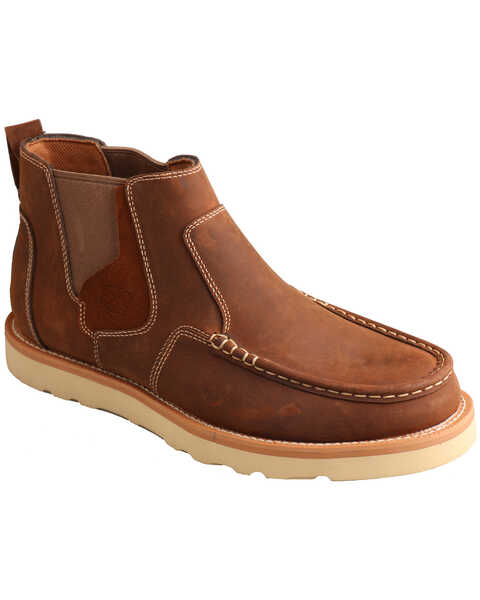 Image #1 - Twisted X Men's Casual Pull On Shoes - Moc Toe , Brown, hi-res