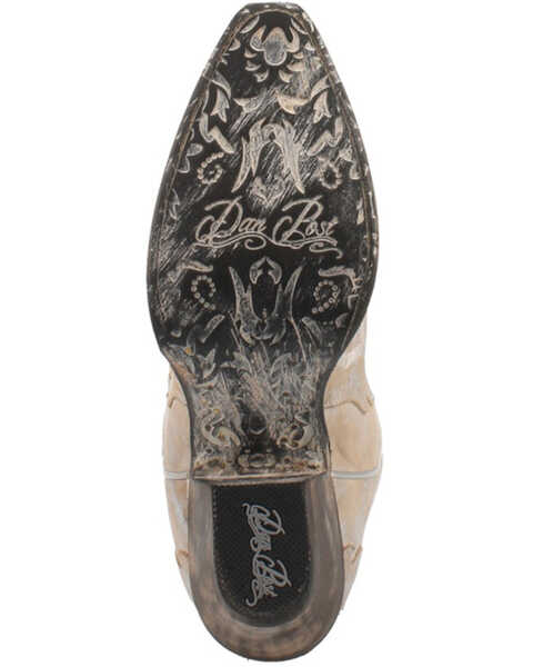 Image #7 - Dan Post Women's Frost Bite Western Boots - Snip Toe, Silver, hi-res