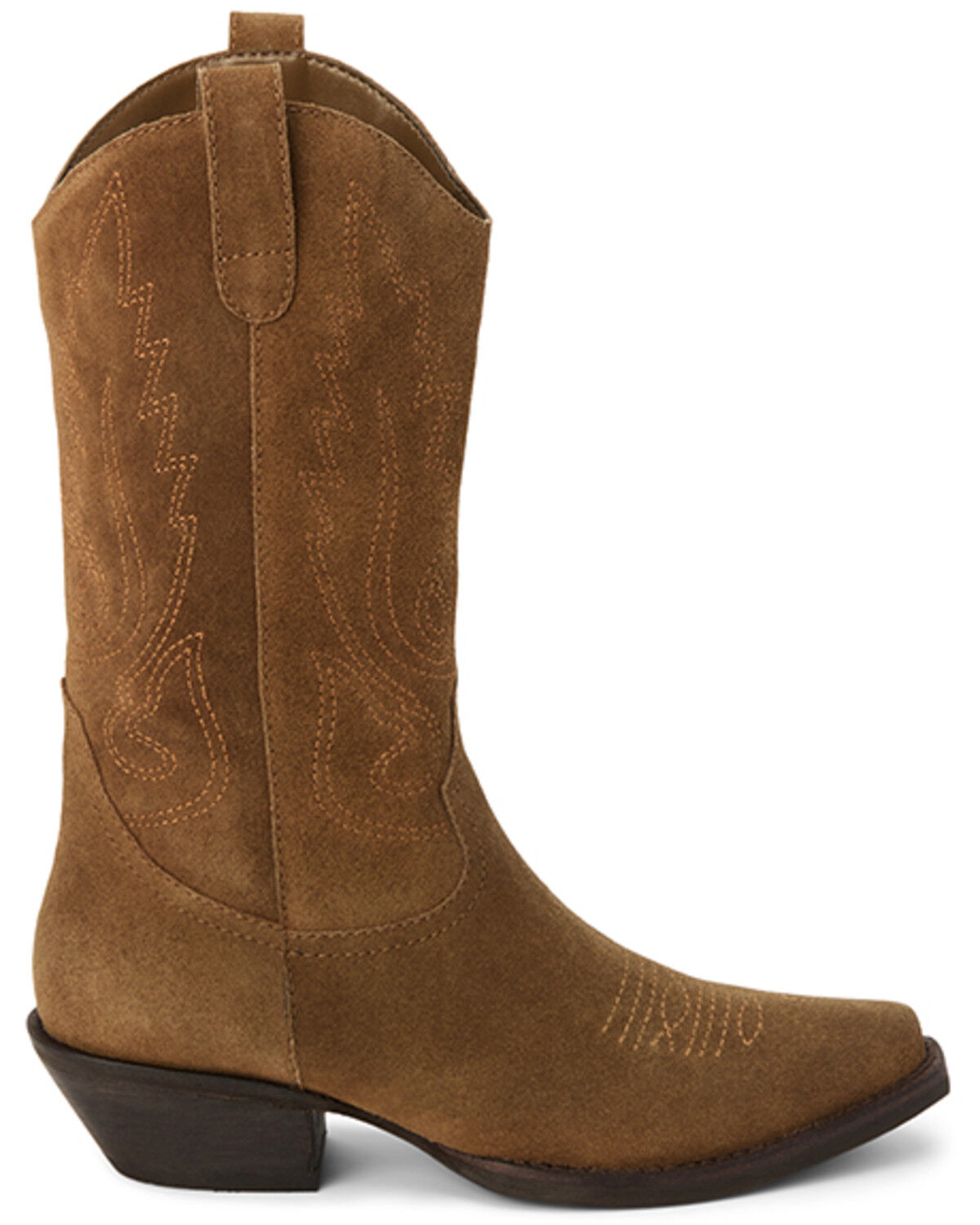 Image #2 - Matisse Women's Gaucho Suede Western Boots - Snip Toe, Brown, hi-res