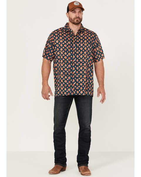 Image #2 - Gibson Men's Honky Tonk Southwestern Print Short Sleeve Button-Down Western Shirt , Multi, hi-res