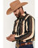 Image #2 - Wrangler X Coors Men's Cowboy Cut Striped Print Long Sleeve Snap Western Shirt, Black, hi-res