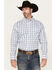 Image #1 - Wrangler Men's Classics Plaid Print Long Sleeve Button-Down Western Shirt, Blue, hi-res