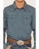 Image #3 - Cody James Boys' Bourbon Geo Print Long Sleeve Pearl Snap Western Shirt, Navy, hi-res