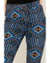 Image #2 - Rock & Roll Denim Women's Southwestern Stripe Flare Jeans, Blue, hi-res