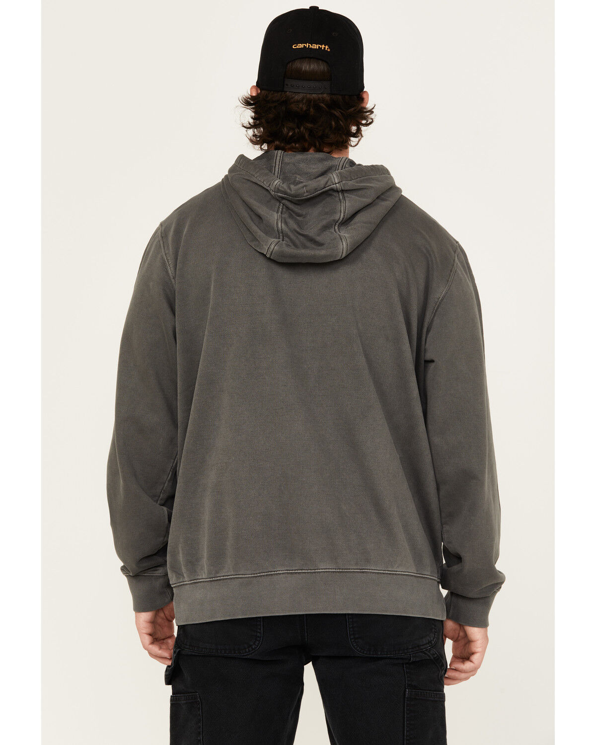 Image #4 - Carhartt Men's Midweight Relaxed Fit Graphic Hooded Sweatshirt, Dark Grey, hi-res