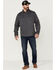 Image #3 - Brothers and Sons Men's Weathered Twill Solid Long Sleeve Button-Down Western Shirt, Charcoal, hi-res