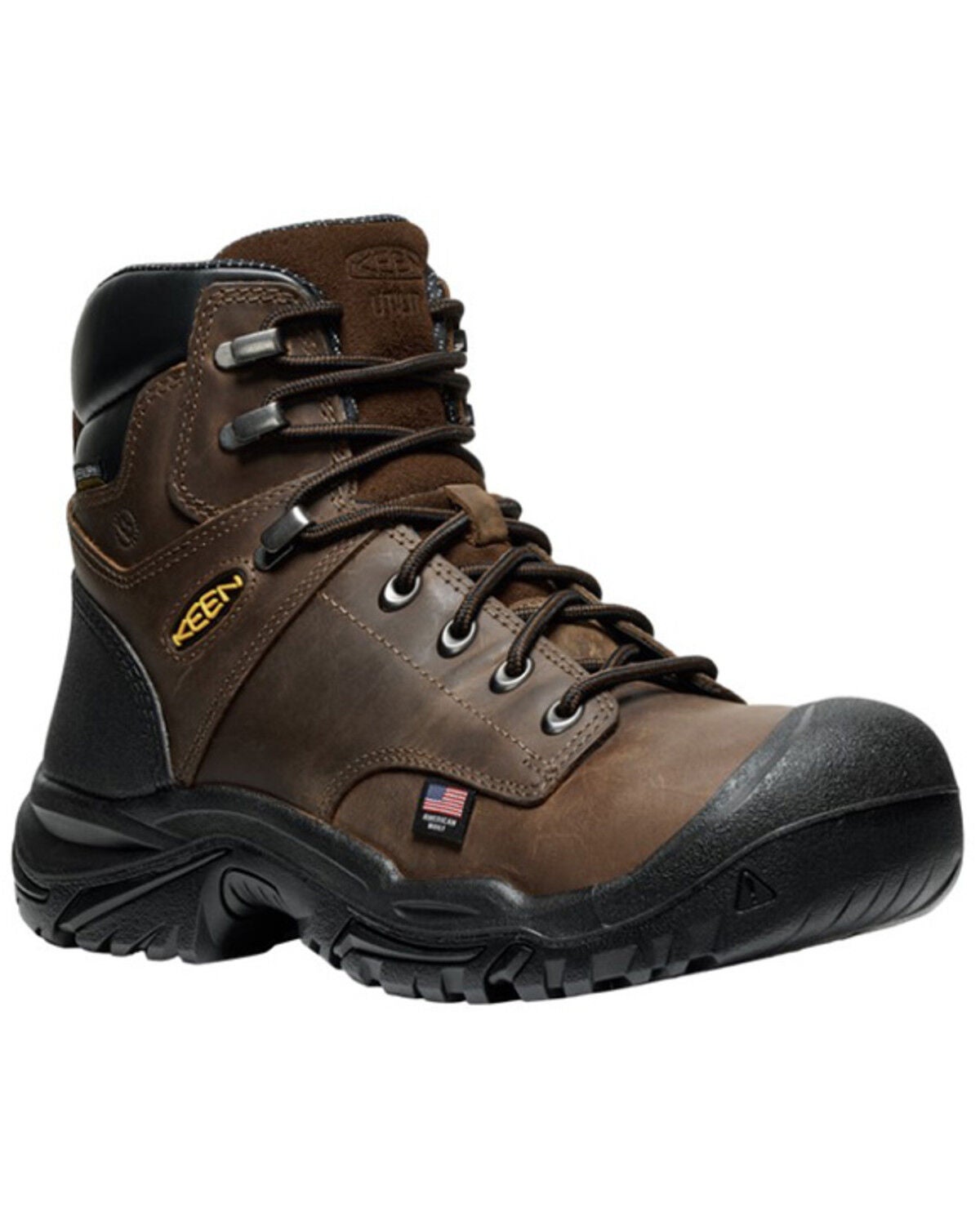Keen Men's 6" Mt Vernon II Waterproof Work Boots - Steel Toe, Brown, hi-res