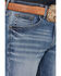 Image #2 - Rock 47 by Wrangler Men's MRS47 Light / Medium Wash Slim Straight Stretch Denim Jeans, Light Medium Wash, hi-res
