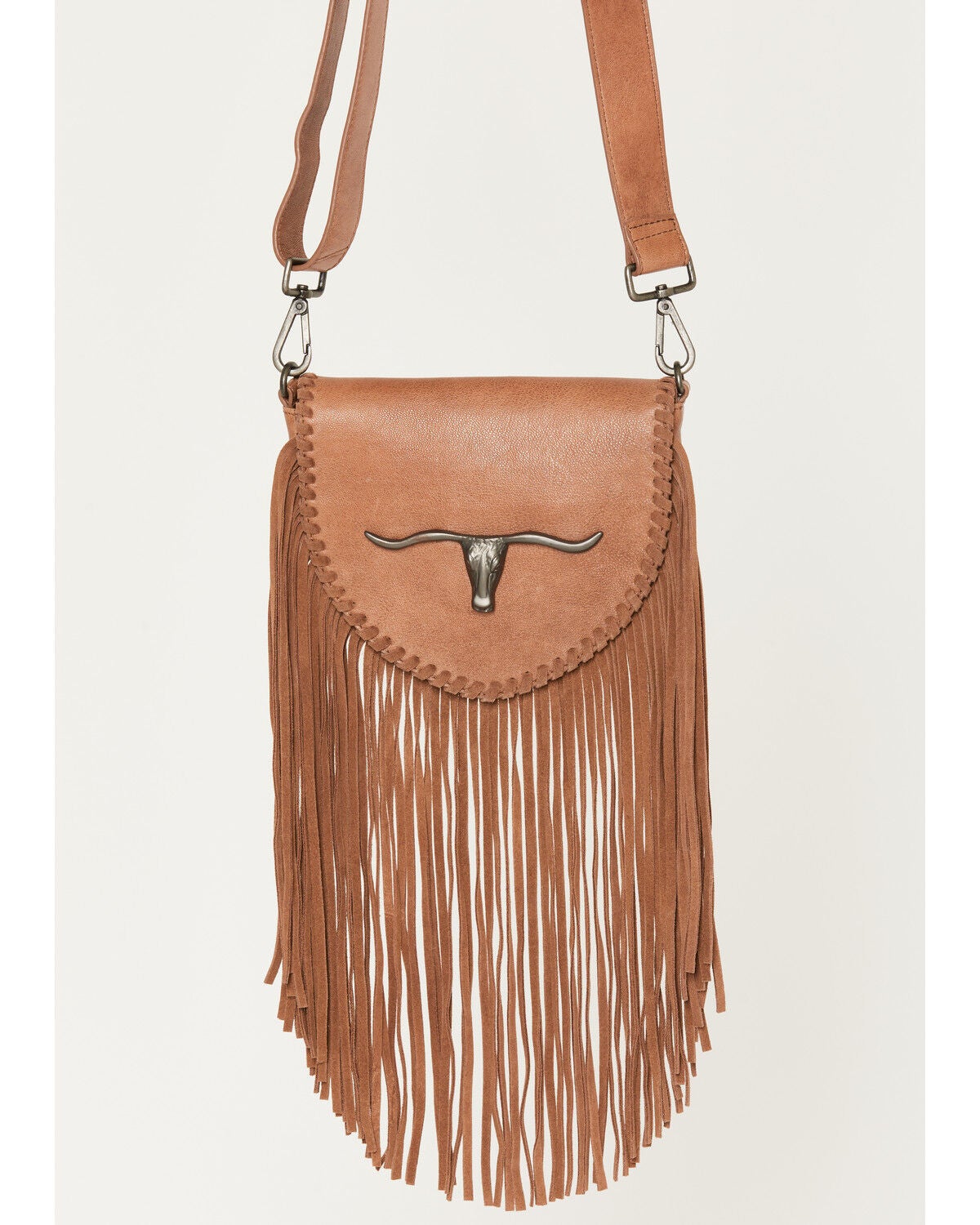Image #2 - Idyllwind Women's Esperanza Longhorn Fringe Crossbody Handbag, Brown, hi-res
