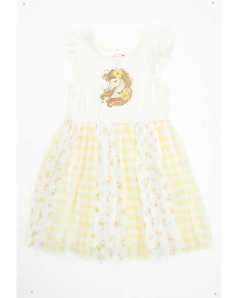 Image #1 - Sugar California Toddler Girls' Horse Prairie Dress , Yellow, hi-res