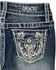 Image #3 - Grace in LA Girls' Medium Wash Horseshoe Pocket Bootcut Stretch Denim Jeans, Medium Wash, hi-res