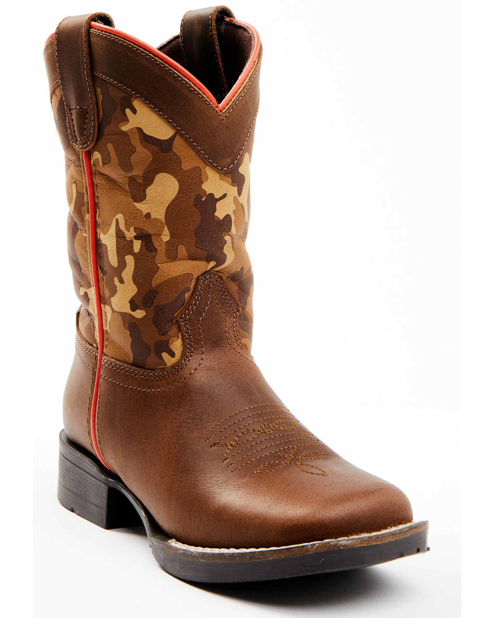 Camo cowboy boots square toe top