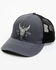 Image #1 - Cody James Men's Live Free Steer Head Ball Cap, Dark Grey, hi-res