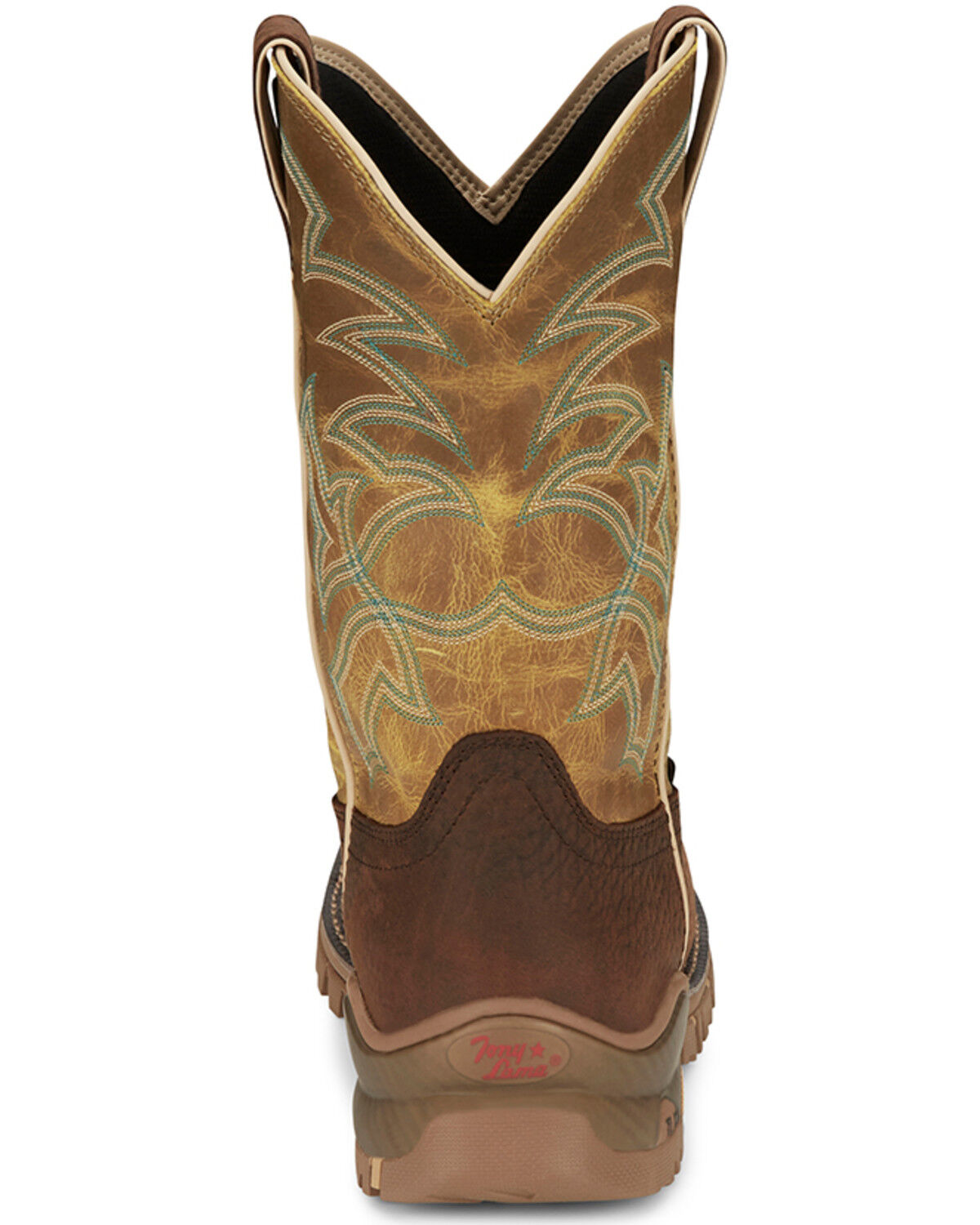Image #5 - Tony Lama Men's Roustabout Pull-On Work Boots - Steel Toe, Brown, hi-res