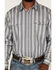 Image #3 - Panhandle Select Men's Zig Zag Print Long Sleeve Pearl Snap Western Shirt , Grey, hi-res