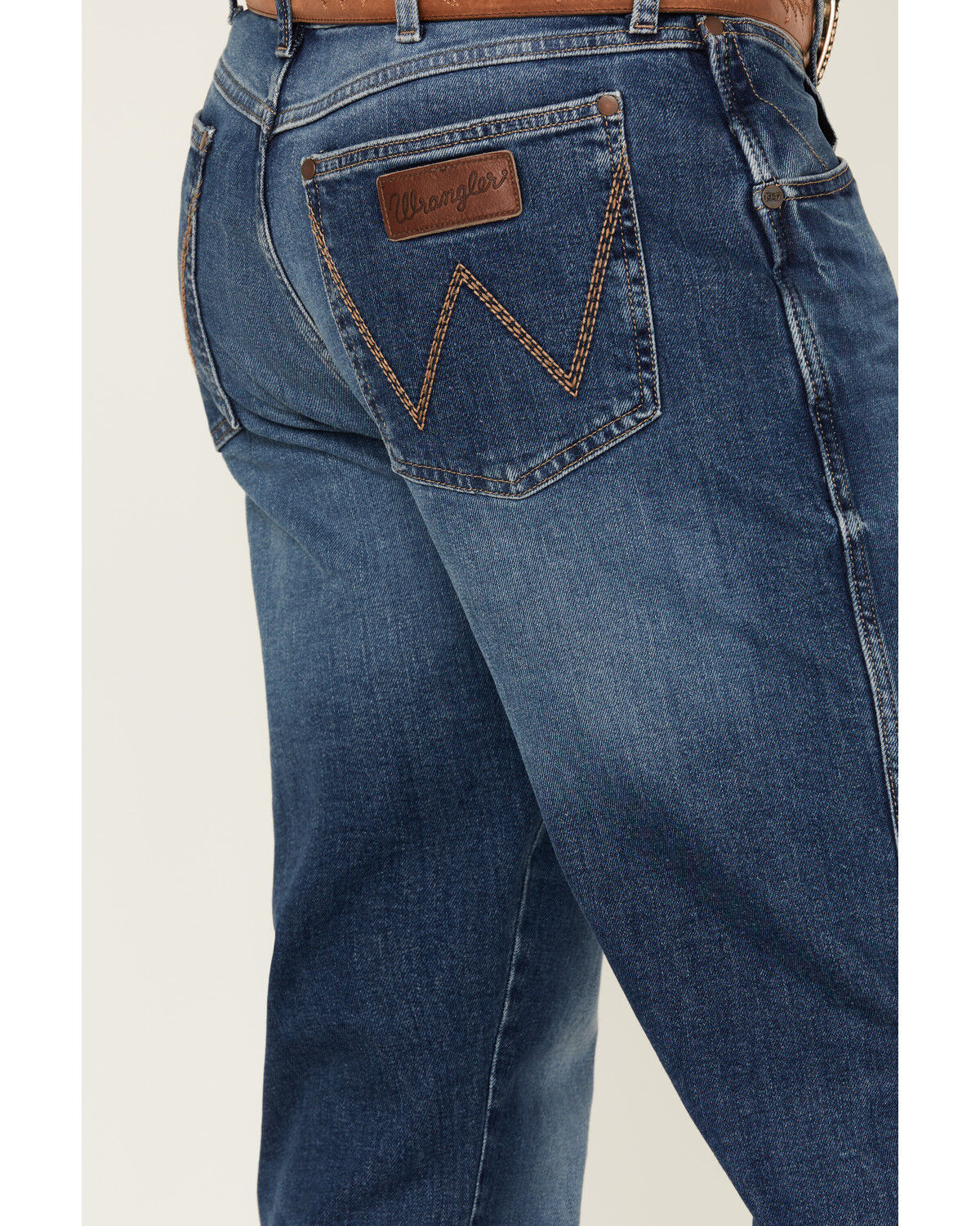 Image #4 - Wrangler Retro Men's Blakelee Medium Wash Slim Straight Stretch Denim Jeans, Medium Wash, hi-res