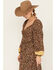 Image #2 - Wild Moss Women's Floral Border Print Long Sleeve Maxi Dress, Black, hi-res