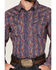 Image #3 - Cody James Men's Jefferson Paisley Print Long Sleeve Snap Western Shirt, Navy, hi-res