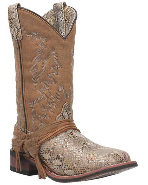 Laredo Women's Lula Western Boots - Broad Square Toe, Chocolate, hi-res