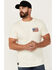 Image #2 - Howitzer Men's Patriot Short Sleeve Graphic T-Shirt, Cream, hi-res