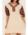 Image #3 - Shyanne Women's Embroidered Quarter Sleeve Mini Dress, Tan, hi-res