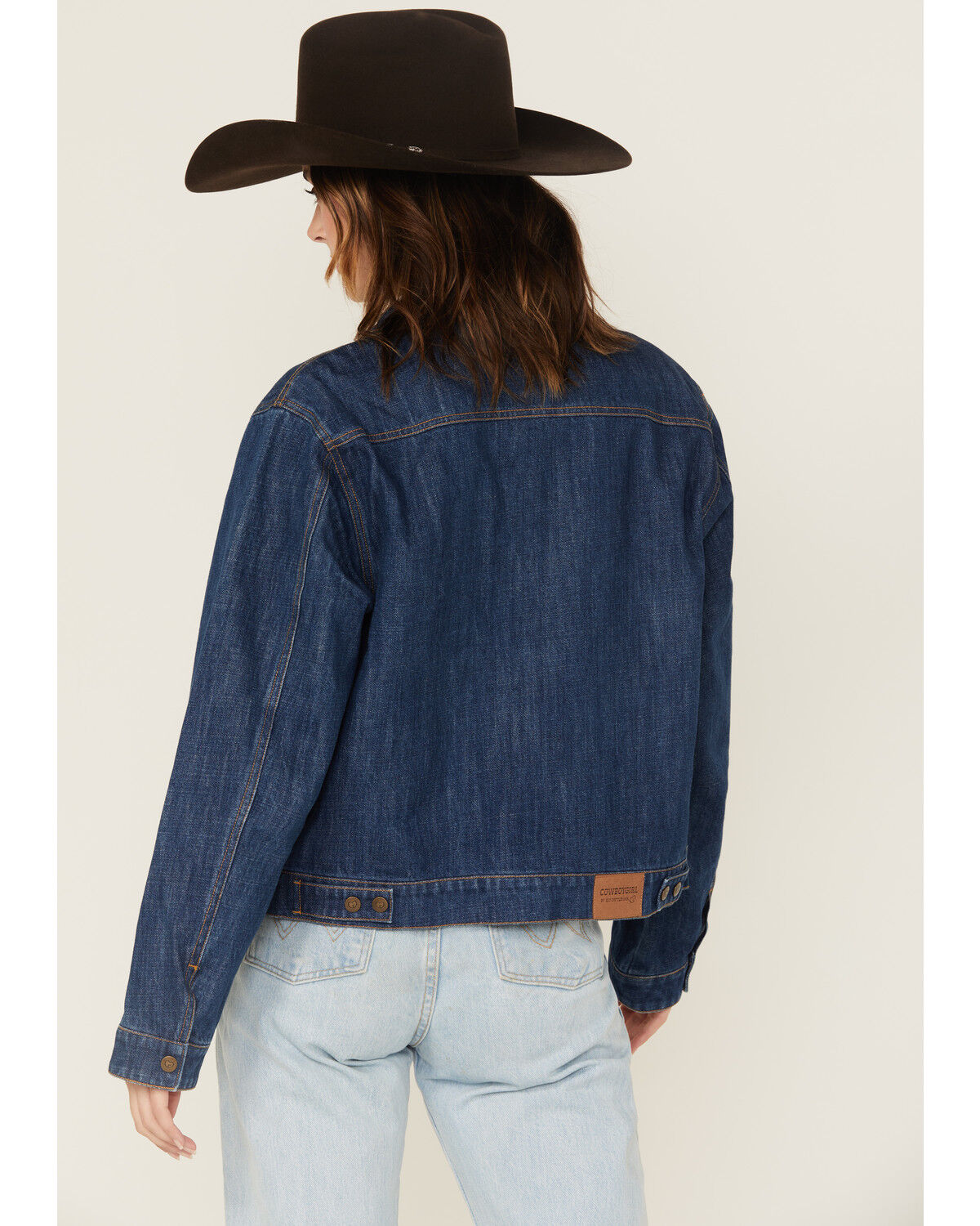 Image #5 - Cowboygirl by Jenna Paulette Women's Cowboyfriend Denim Jacket, Dark Wash, hi-res