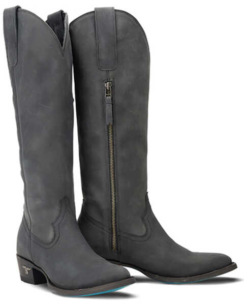 Lane Women's Plain Jane Tall Western Boots - Medium Toe , Black, hi-res