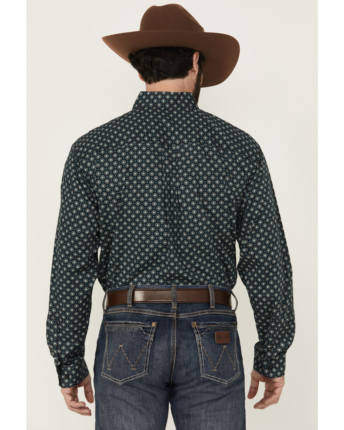 Image #4 - Cinch Men's Geo Print Long Sleeve Button-Down Western Shirt, Black, hi-res