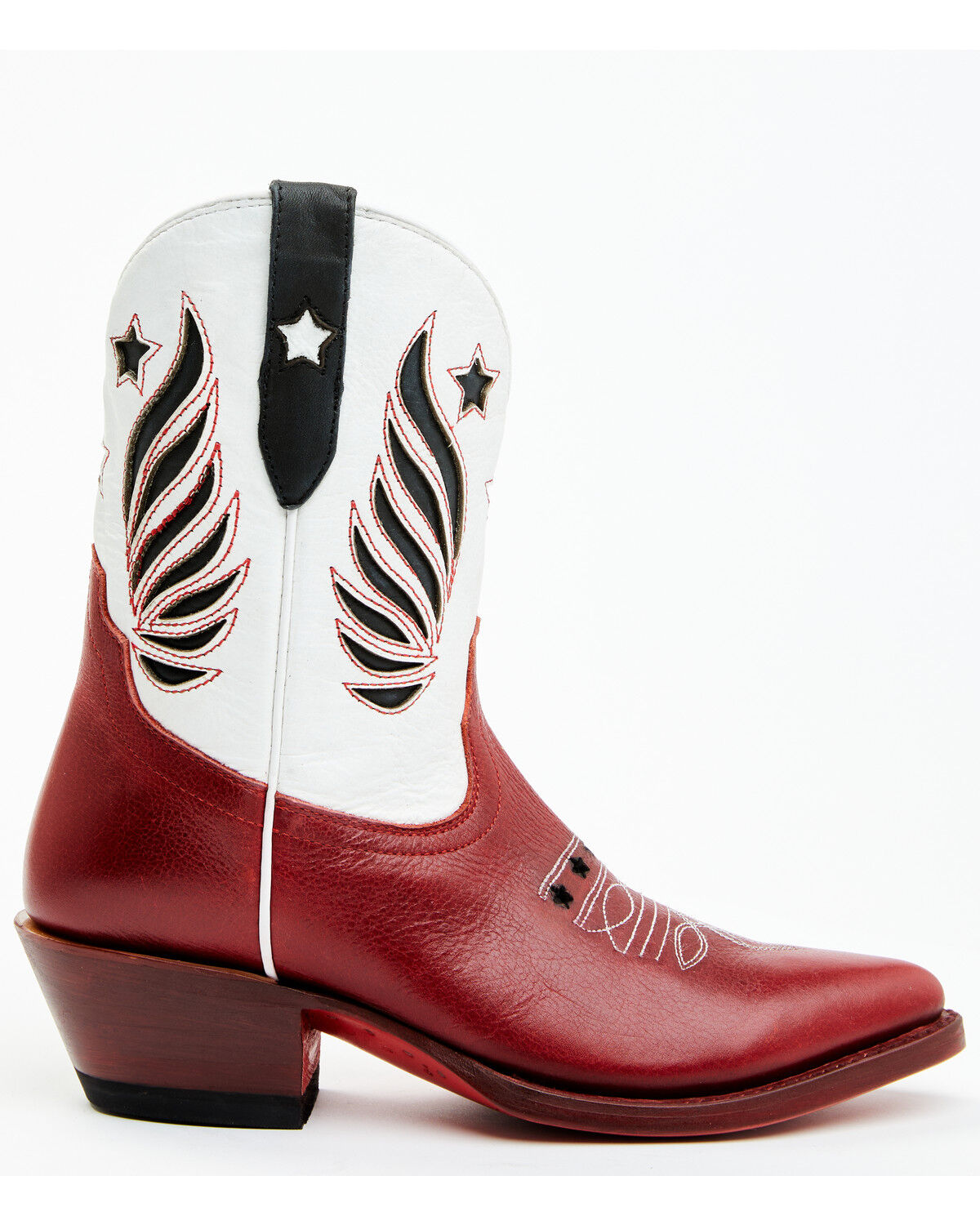 Image #2 - Idyllwind Women's Roadie Western Booties - Round Toe, Red, hi-res