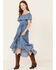 Image #1 - Flying Tomato Women's Off Shoulder Tulip Hem Maxi Dress, , hi-res