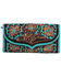 Image #1 - Myra Bag Women's Flower Crest Ridge Wallet, Turquoise, hi-res