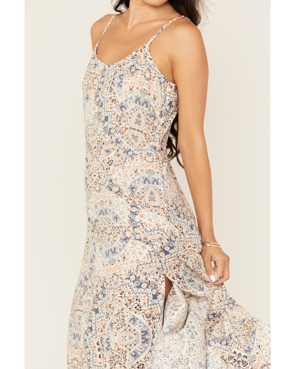 Image #3 - Wrangler Retro Women's Floral Print Sleeveless Midi Dress, Blue, hi-res