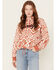 Image #1 - Wrangler Retro Women's Logo Southwestern Print Hoodie, Orange, hi-res