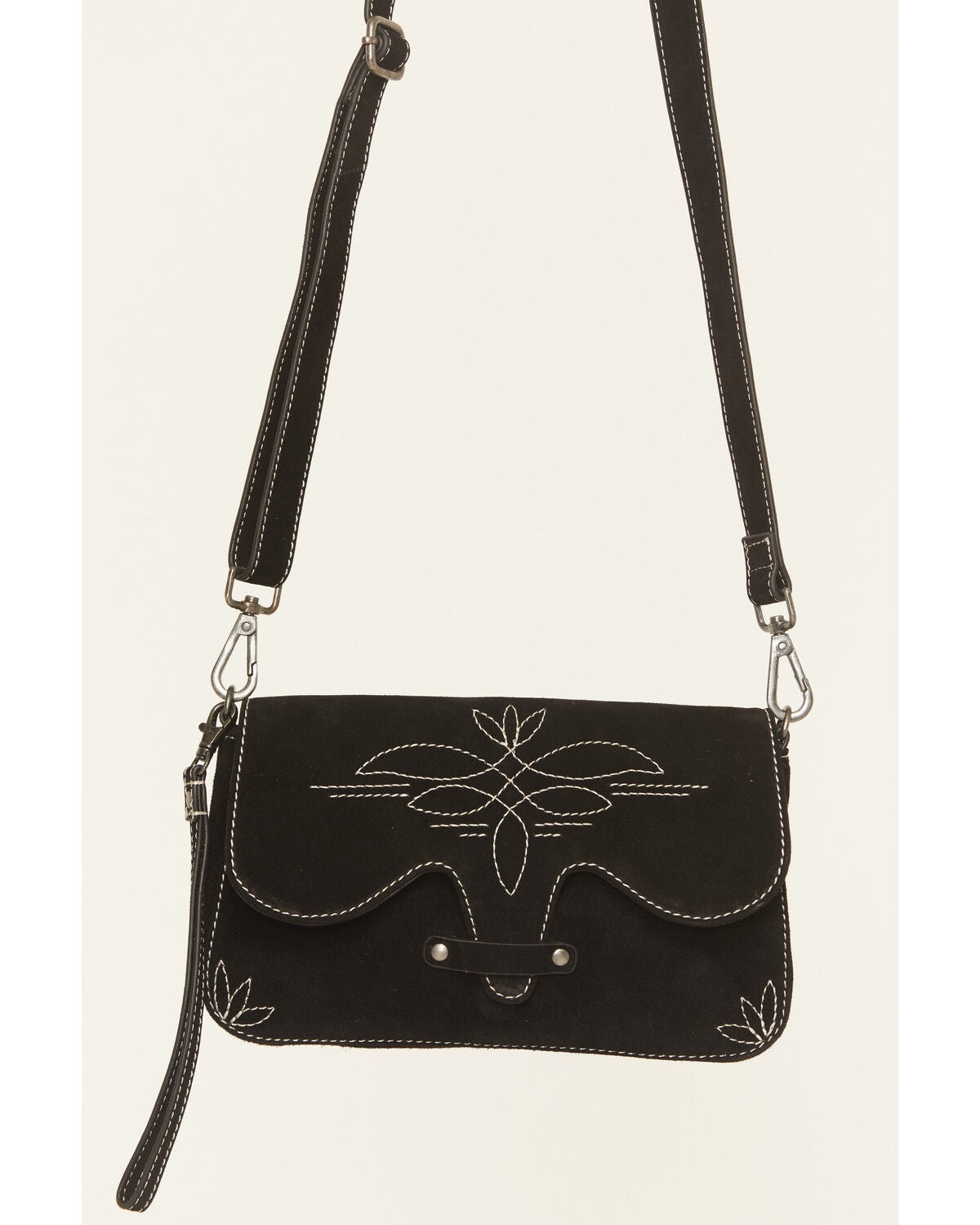 Image #2 - Idyllwind Women's Louanne Suede Western Crossbody Bag, Black, hi-res