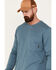Image #2 - Hawx Men's Forge Long Sleeve Work T-Shirt, Steel Blue, hi-res