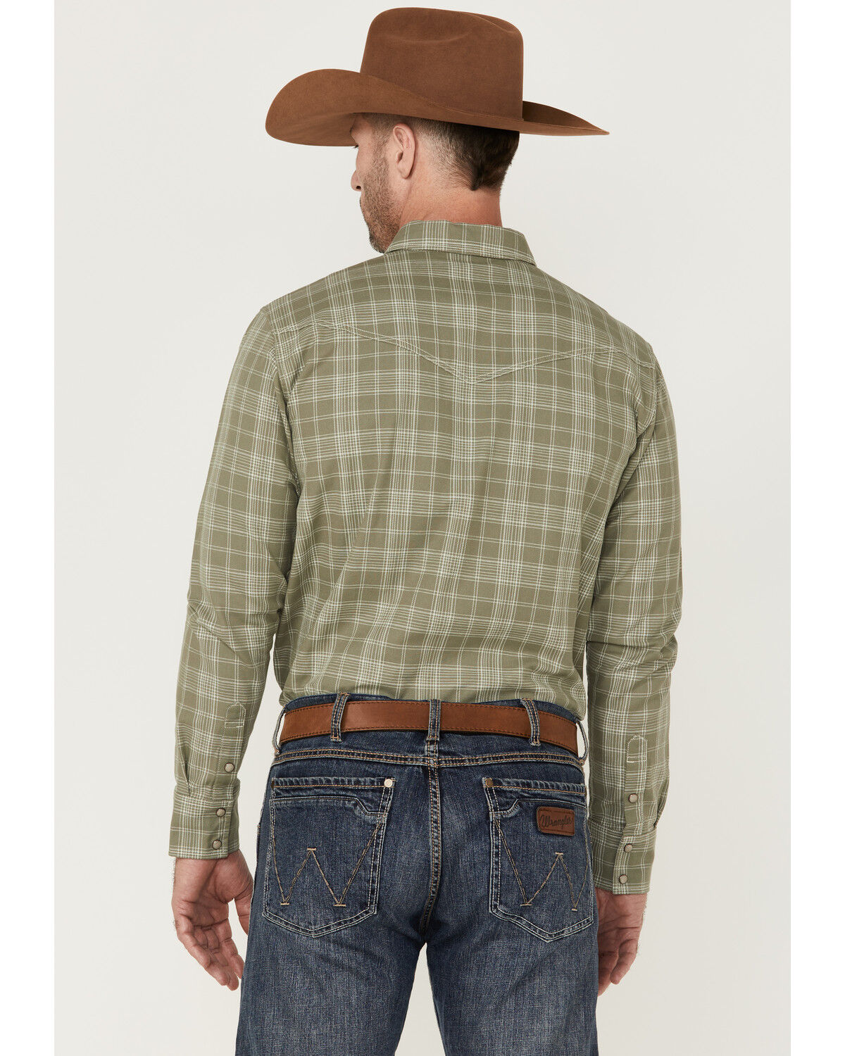 Image #5 - Blue Ranchwear Men's Ash Yarn-Dye Plaid Print Long Sleeve Snap Western Shirt, , hi-res