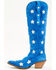 Image #3 - Dingo Women's Super Star Tall Suede Western Boots - Snip Toe, Blue, hi-res