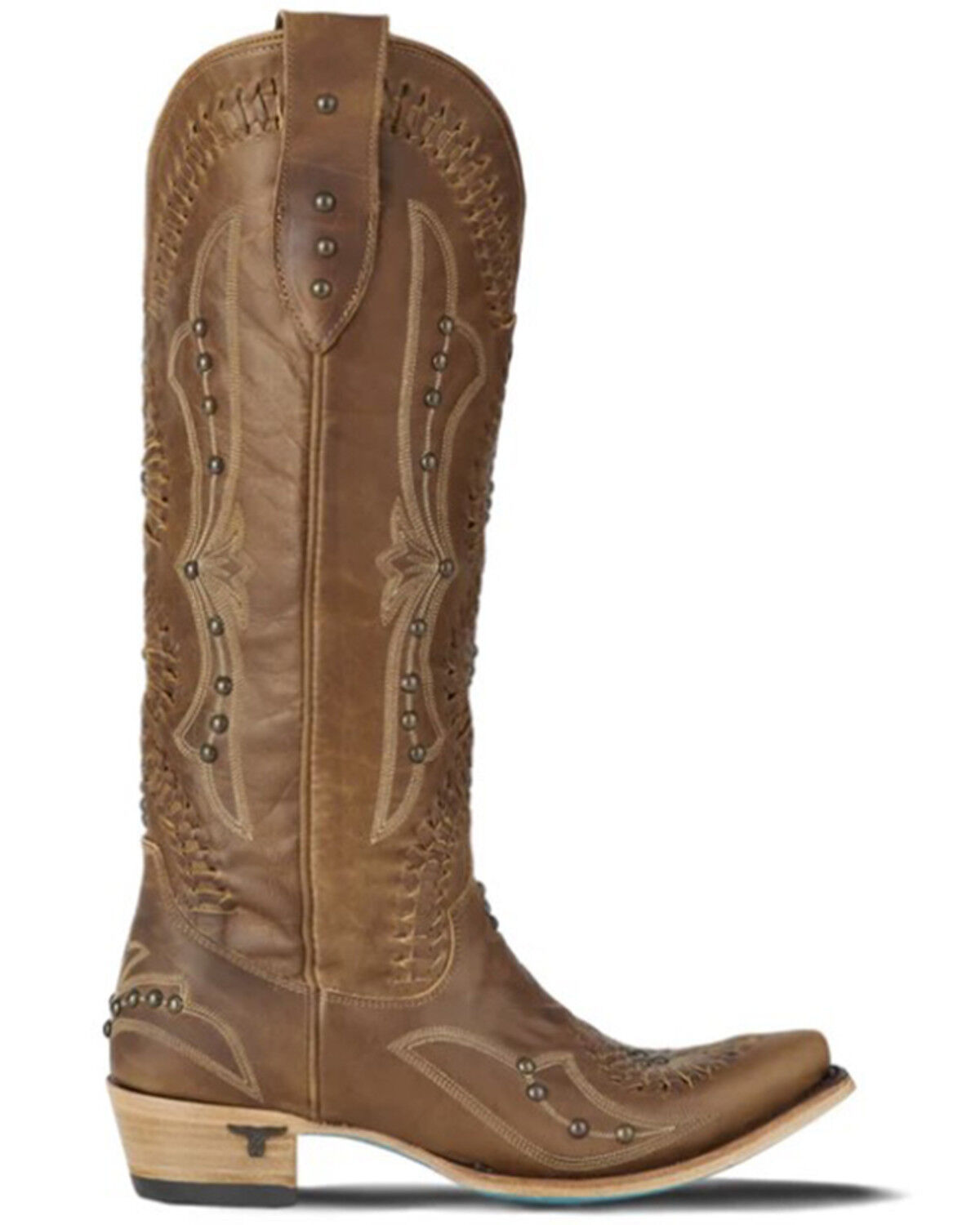 Image #2 - Lane Women's Cossette Tall Western Boots - Snip Toe, Lt Brown, hi-res