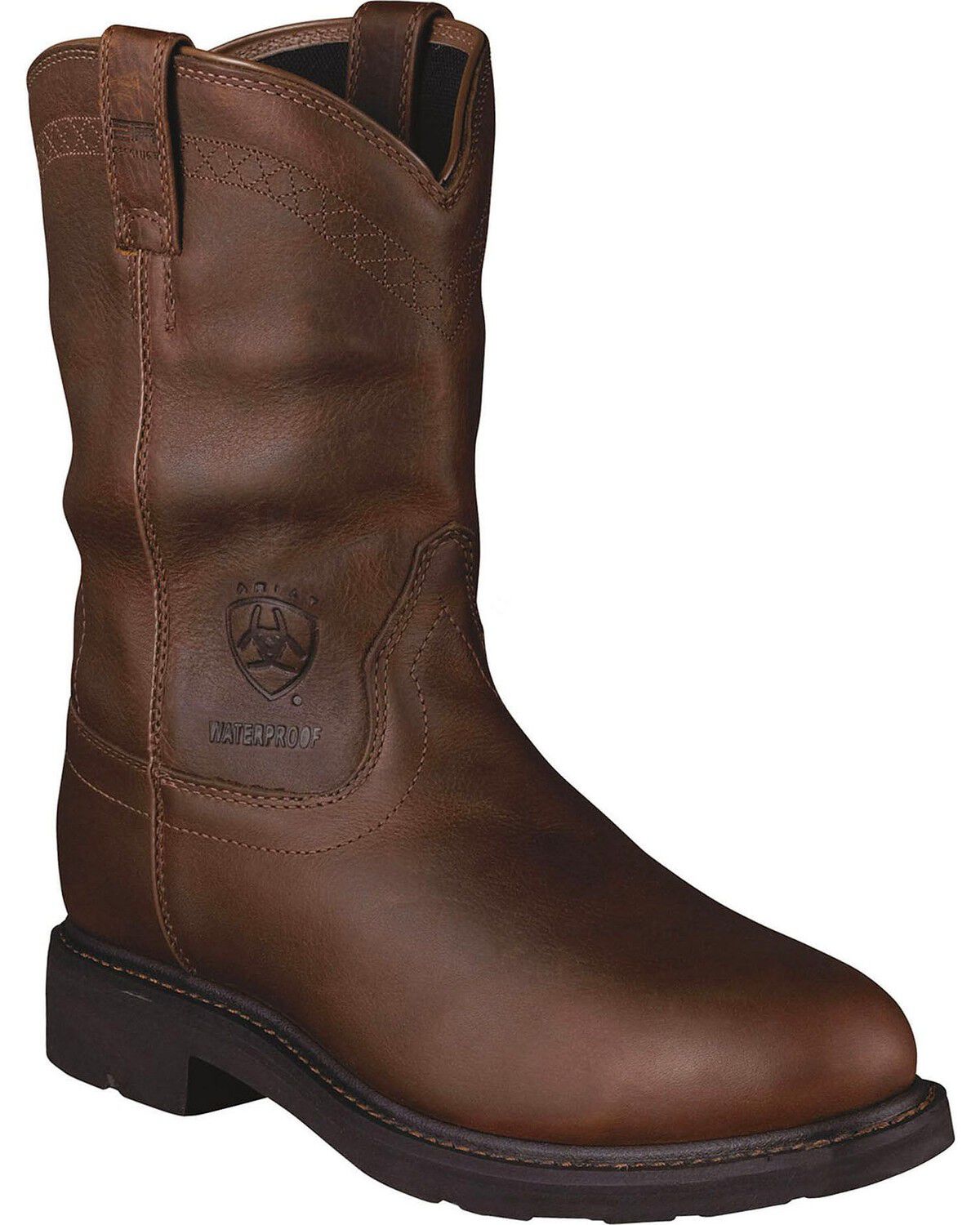 ariat steel toe pull on work boots