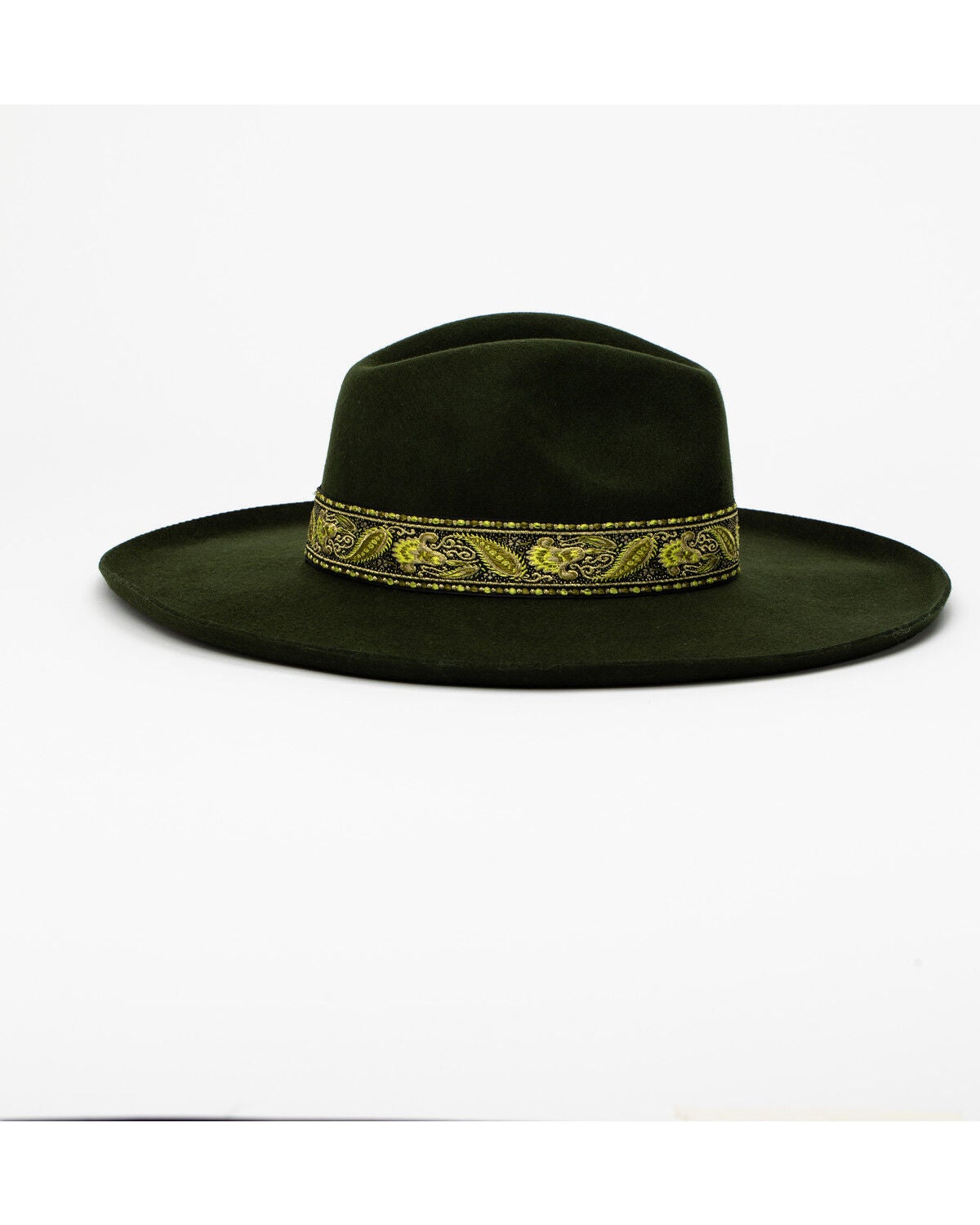 Forest Green Melodic Fedora Hat 