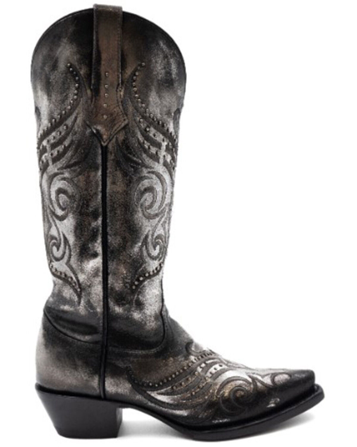 Image #2 - Ferrini Women's Masquerade Western Boots - Snip Toe, Silver, hi-res