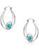 Montana Silversmiths Women's Tangled Turquoise Hoop Earrings, Silver, hi-res