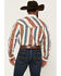 Image #4 - RANK 45&reg; Men's Rodeo Tech 2.0 Rider Striped Print Long Sleeve Snap Stretch Performance Shirt, Ivory, hi-res