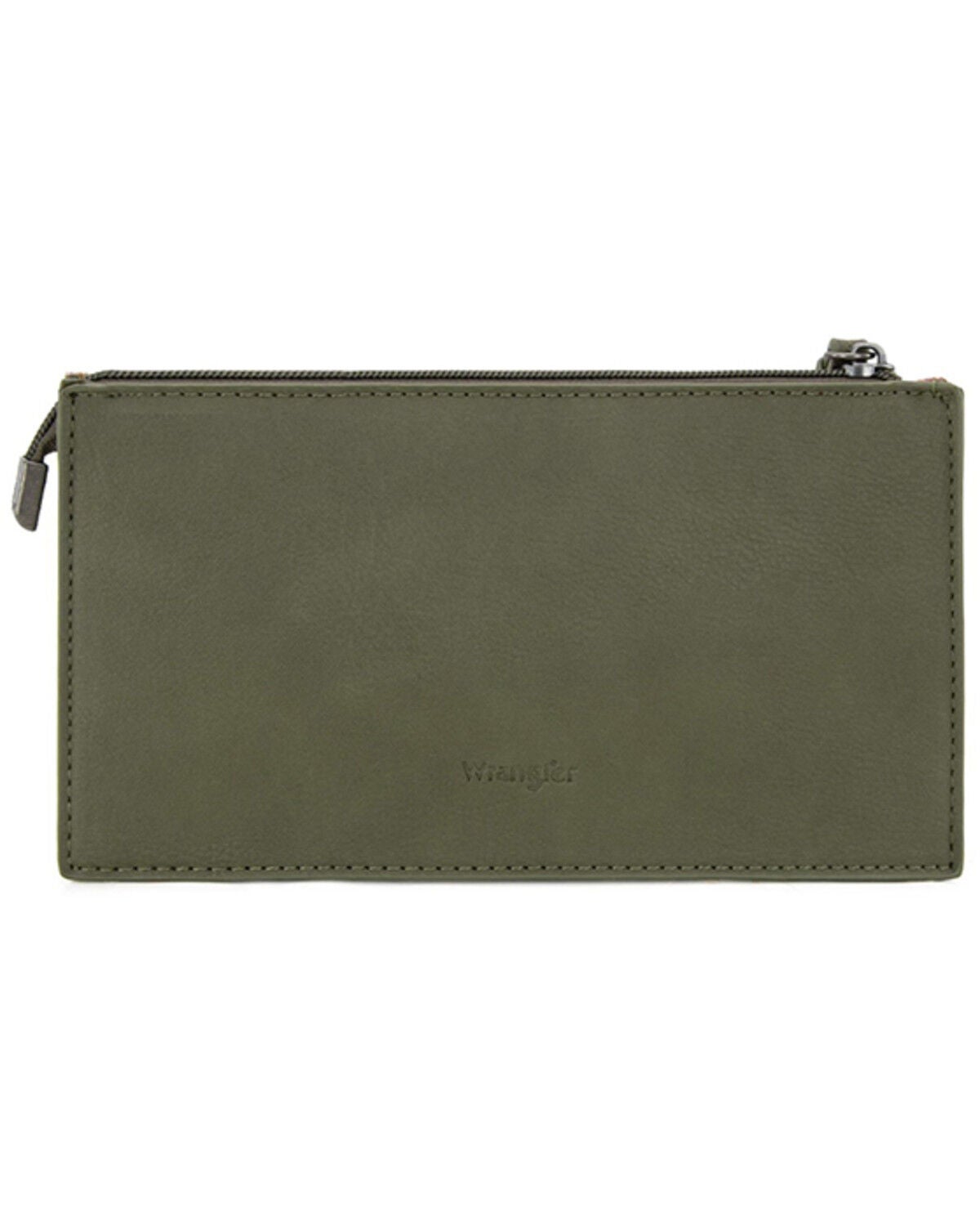 Image #2 - Wrangler Women's Sherpa Southwestern Print Canvas Clutch, Green, hi-res
