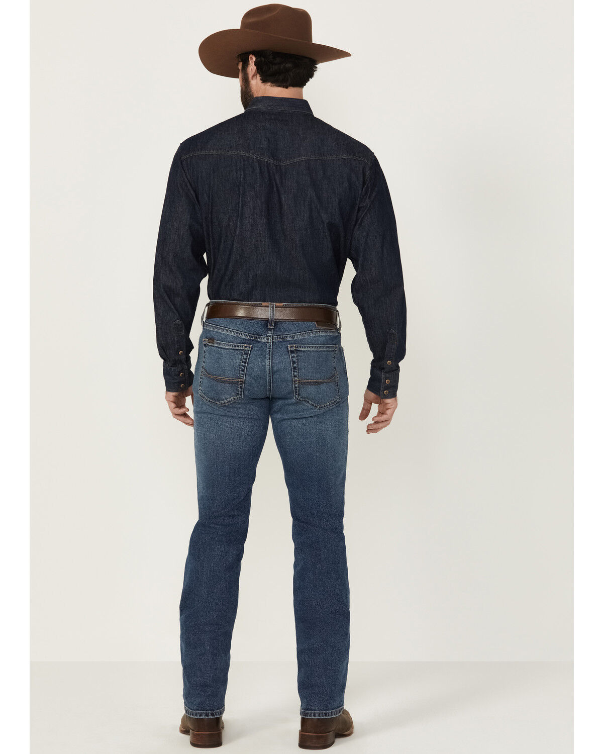 Image #3 - Ariat Men's M8 Carlos Miles Medium Wash Modern Slim Stretch Denim Jeans, Medium Wash, hi-res