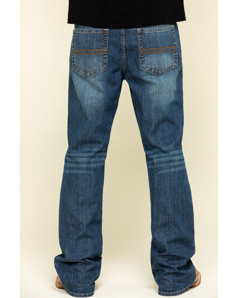 Cody James Men's Wolftooth Medium Wash Stretch Relaxed Bootcut Jeans , Blue, hi-res